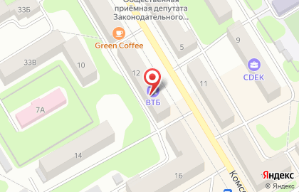 Пермский филиал Банкомат, Банк ВТБ 24 на Комсомольском проспекте в Краснокамске на карте