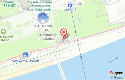 Государственная инспекция по маломерным судам МЧС России по Оренбургской области на Набережной улице на карте