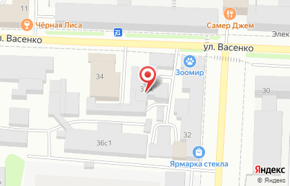 Диада на улице Васенко на карте