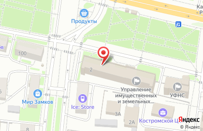 Управление по борьбе с экономическими преступлениями УВД по Костромской области на площади Конституции на карте