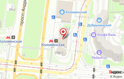 Магазин молочной продукции на проспекте Андропова на карте