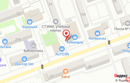 Киоск по продаже печатной продукции на улице Успенского на карте