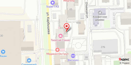 Медицинский центр Medical On Group на улице Карбышева на карте