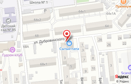 Магазин Сытый папа в Тихорецком переулке на карте