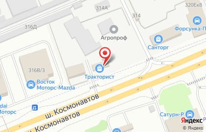 Магазин запчастей Тракторист в Индустриальном районе на карте