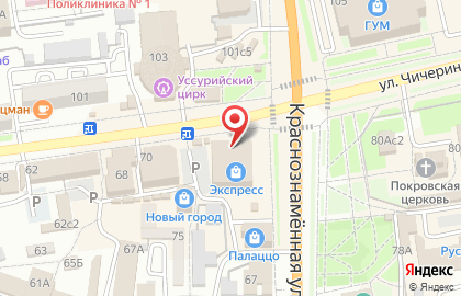 Продуктовый магазин Арбат на улице Чичерина на карте