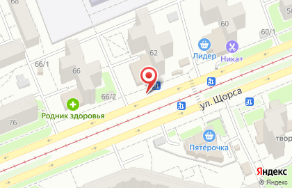 Киоск по продаже хлебобулочных изделий, Кировский район на улице Ленина на карте