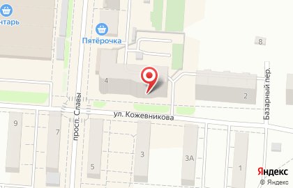 Столовая Лилия на улице Кожевникова на карте