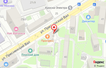 Барбершоп TOPGUN на улице Пресненский Вал на карте