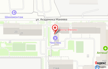 Японская парикмахерская Чио Чио на улице Академика Макеева на карте