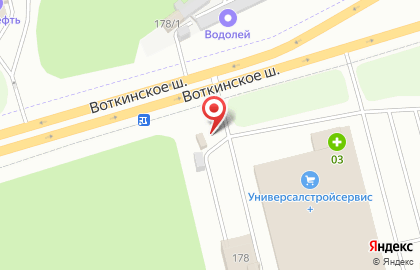 Магазин молочных продуктов Ижмолоко на Воткинском шоссе на карте