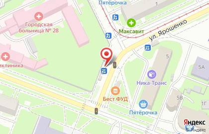 Продовольственный магазин Тандем в Московском районе на карте