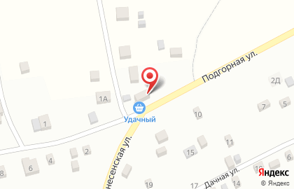 Магазин УДАЧный на Подгорной улице на карте