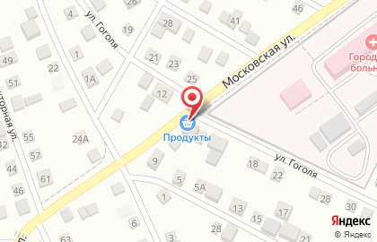 Продовольственный магазин на Московской улице на карте