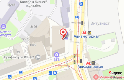 Банкомат, Московский банк Сбербанка России, ОАО, Восточный административный округ на Авиамоторной улице на карте