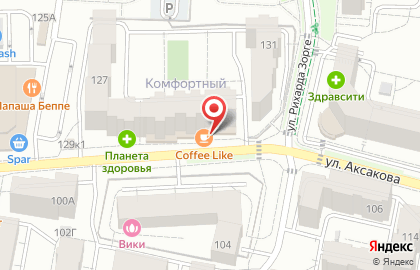 Зоомагазин Сорока на улице Аксакова на карте
