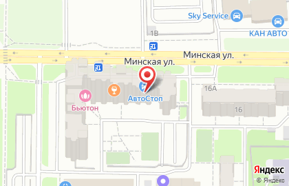 Магазин автотоваров Автостоп в Советском районе на карте