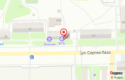 Банк ВТБ на улице Сергея Лазо на карте