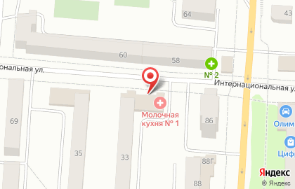 Сарапульская городская детская больница на Интернациональной улице на карте