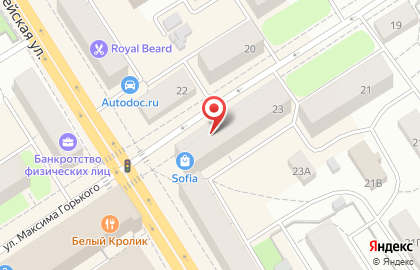 Суши-бар bamboo на улице Максима Горького на карте