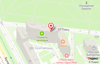 Супермаркет Магнит в Фрунзенском районе на карте