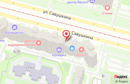 Страховой центр Эксперт Групп на улице Савушкина на карте