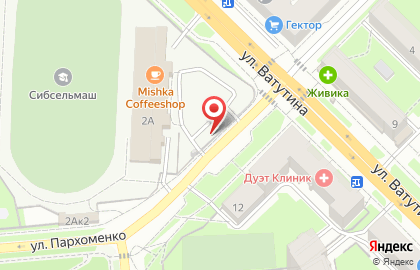 Автостоянка в Новосибирске на карте