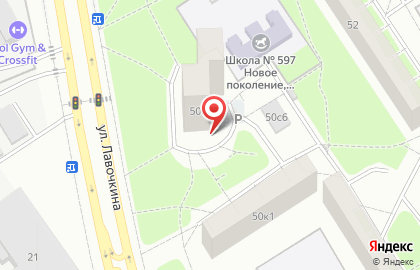 Средняя общеобразовательная школа №597 с дошкольным отделением на карте