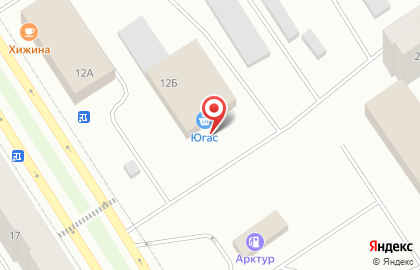 Супермаркет Югас в Центральном районе на карте