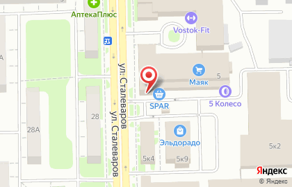 Банкомат СберБанк на улице Сталеваров, 5 на карте