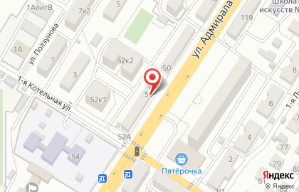 Банкомат МИнБанк на улице Адмирала Нахимова на карте