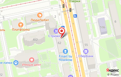 Суши-бар Суши Wok на проспекте Энгельса, 62 на карте
