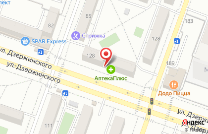 Магазин овощей и фруктов аккумуляторов на улице Дзержинского на карте