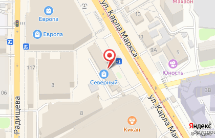 Универмаг Маяк на улице Карла Маркса на карте