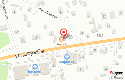 Кафе-бар Алтай в Горно-Алтайске на карте