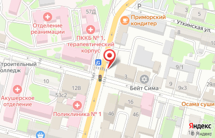 Приморский кондитер на Алеутской улице на карте