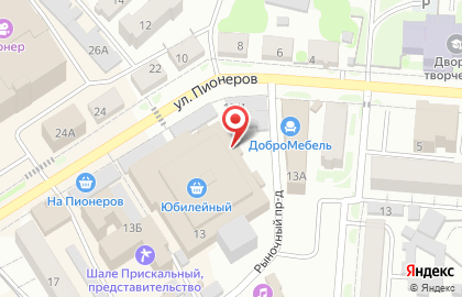 Киоск по продаже фруктов и овощей в Барнауле на карте