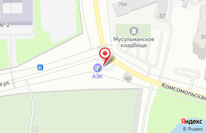 АЗК на Комсомольской на карте