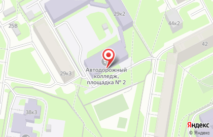 Автошкола Автодорожный колледж в Красногвардейском районе на карте