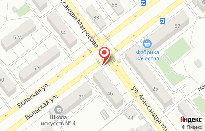 Киоск по продаже лимонада и кваса на улице Александра Матросова на карте