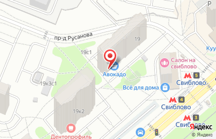 Магазин у дома Авокадо на Снежной улице на карте
