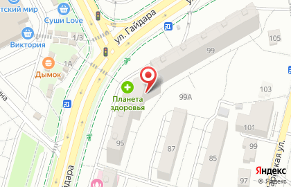 Поехали на улице Гайдара на карте
