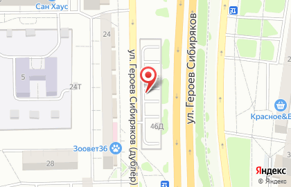 Автостоянка на ул. Героев Сибиряков, 24а на карте