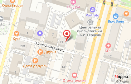 Ремонтная мастерская Мультимастер на Симеоновской улице на карте