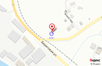 Октан на Береговой улице на карте