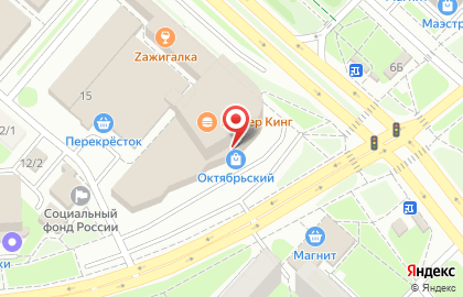 Банкомат Райффайзенбанк в Октябрьском округе на карте