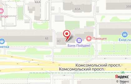 Ананас на Комсомольском проспекте на карте