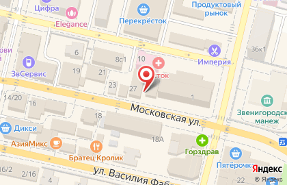 Салон-парикмахерская Империя в Звенигороде, на улице Московской на карте