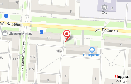 Москвич на улице Васенко на карте