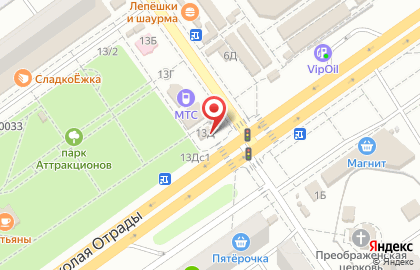 Салон связи МегаФон в Тракторозаводском районе на карте